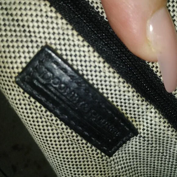 Dooney and Bourke Vintage Signature Canvas and Leather Satchel - Picture 12 of 14